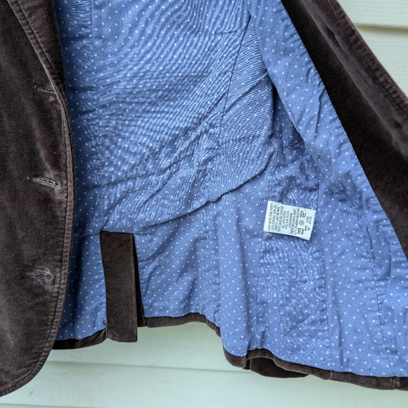 Gorgeous brown Boden velvet blazer Size UK 8, lined, w/ 2 front patch pockets. - Picture 7 of 7